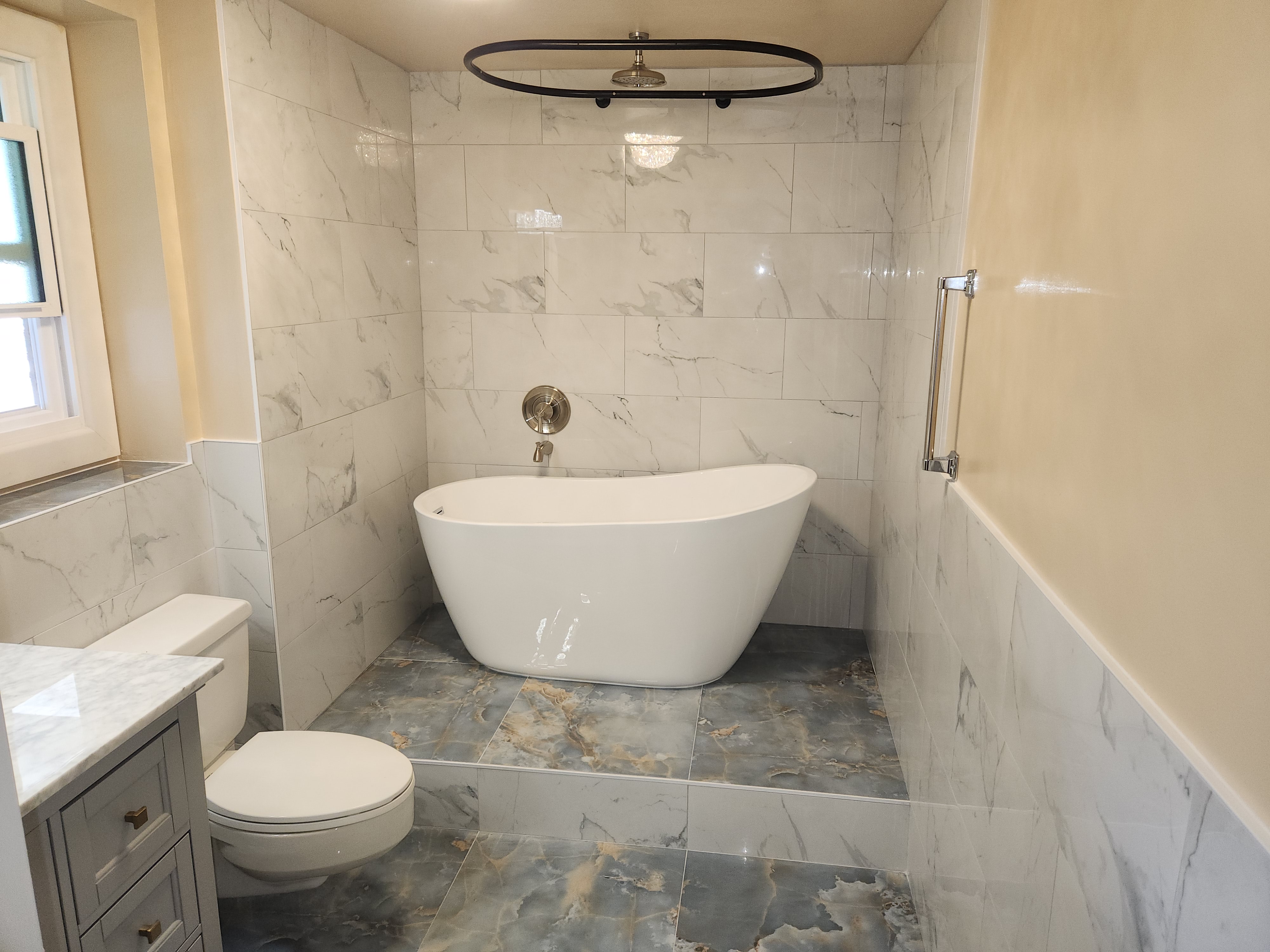 After freestanding tub